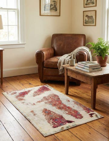3' x 4' 6 Hand Knotted Ultra Vintage Persian Wool Rug