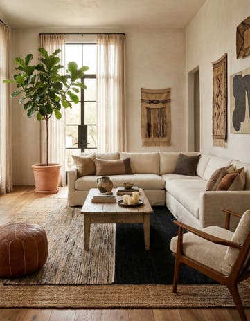 7' 2 x 10' 4 Hand Knotted Moroccan Wool Rug