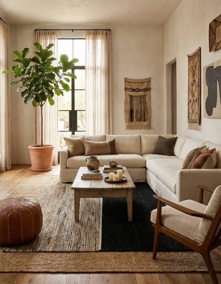 Detail image of 7' 2 x 10' 4  Hand Knotted Moroccan Wool Rug