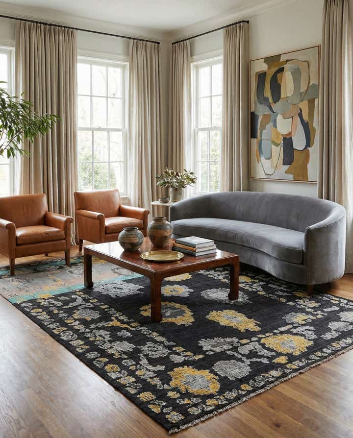 8' 4 x 10' 7 Hand Knotted Oushak Wool Rug
