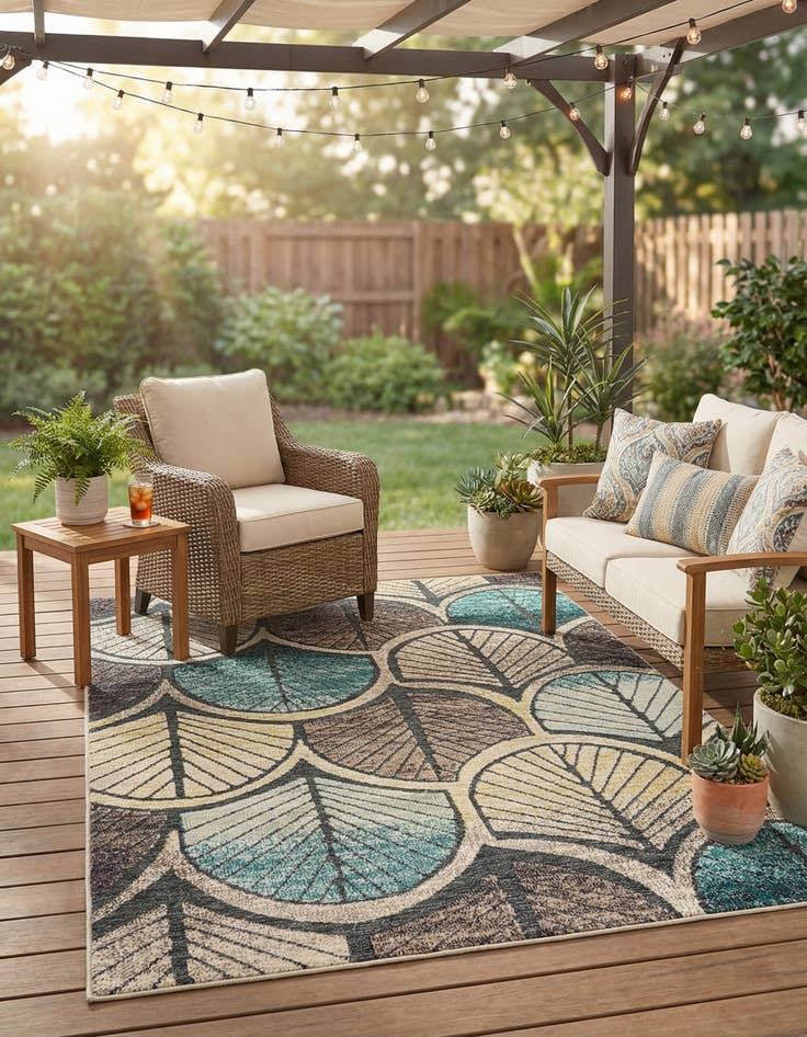 Detail image of 5' x 7'  Washable Casablanca Indoor / Outdoor Rug