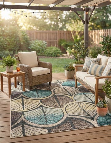 5' x 7' Easy-Clean Casablanca Indoor / Outdoor Rug