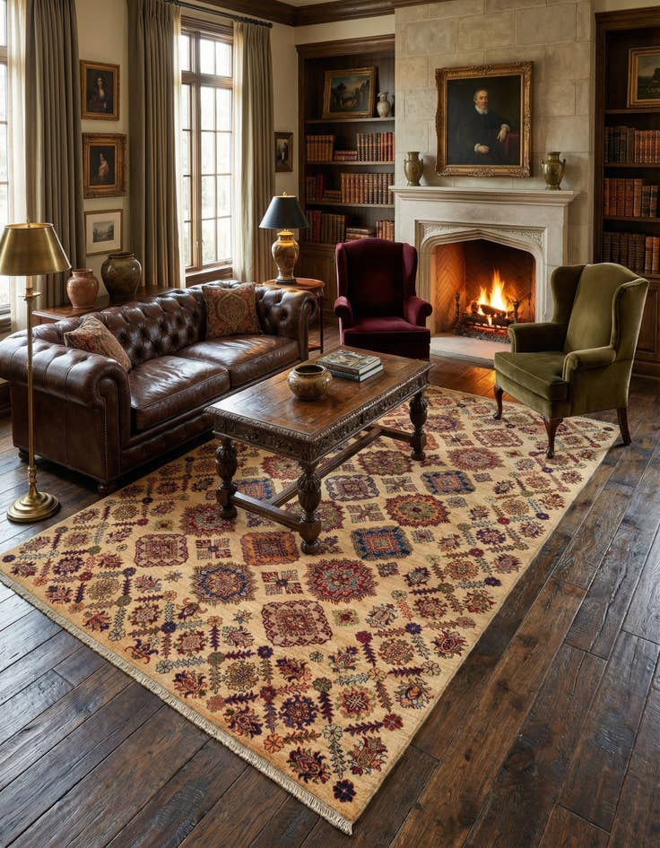 Detail image of 5' 10 x 8' 6 Kazak Wool Rug