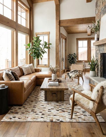 5' 6 x 7' 6 Cowhide Stocks Rug