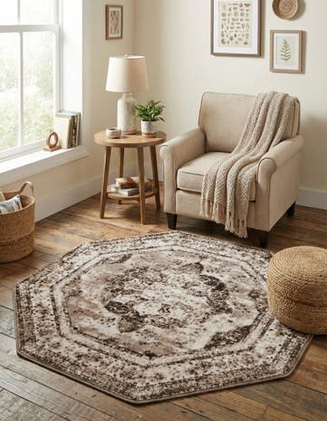 Light Brown Monte Carlo Octagon Rug
