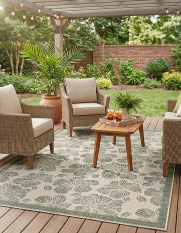 6' 1 x 9' Easy-Clean Baja Indoor / Outdoor Rug
