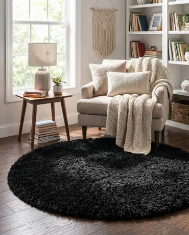  3' 3 x 3' 3 Infinity Shag Round Rug