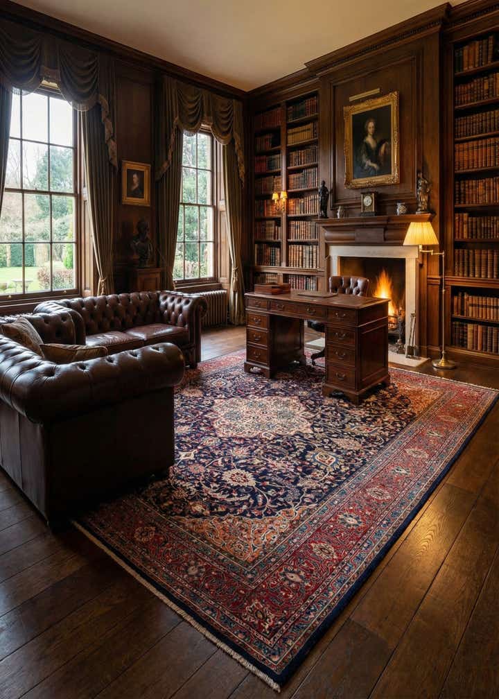 8' 5 x 10' 9 Hand Knotted Farahan Persian Wool Rug