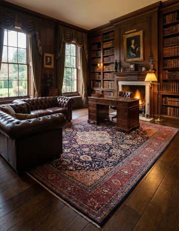 8' 5 x 10' 9 Hand Knotted Farahan Persian Wool Rug