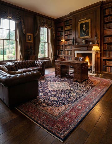 8' 5 x 10' 9 Hand Knotted Farahan Persian Wool Rug