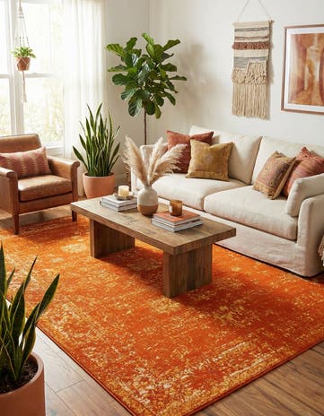 Orange Monte Carlo Rug