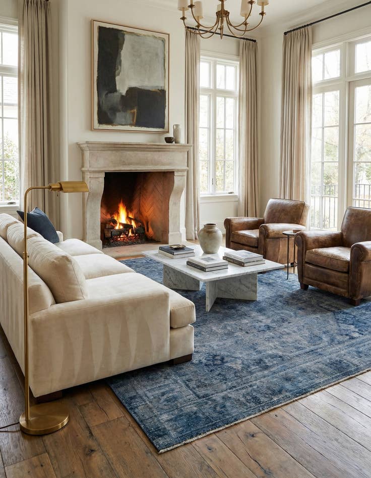 Detail image of 7' 10 x 11' 1  Hand Knotted Ultra Vintage Persian Wool Rug