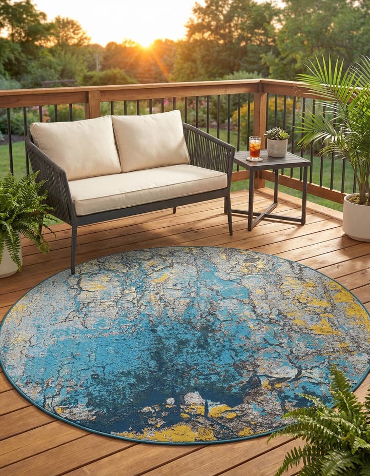 5' x 5' Easy-Clean Modern Indoor / Outdoor...