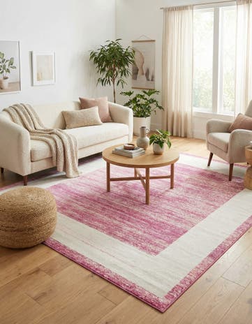 Jill Zarin Pink Uptown Yorkville Square Rug