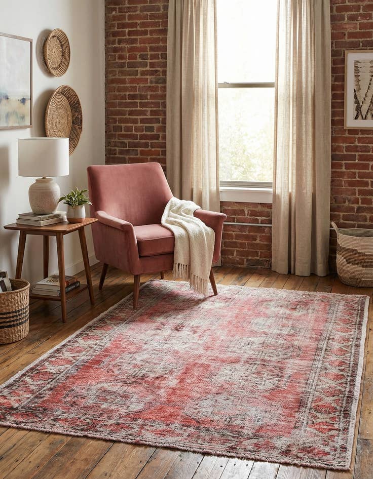 Detail image of 3' 9 x 6' 4  Hand Knotted Ultra Vintage Persian Wool Rug