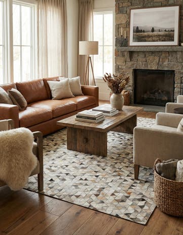 4' 11 x 7' 11 Cowhide - Patchwork Rug