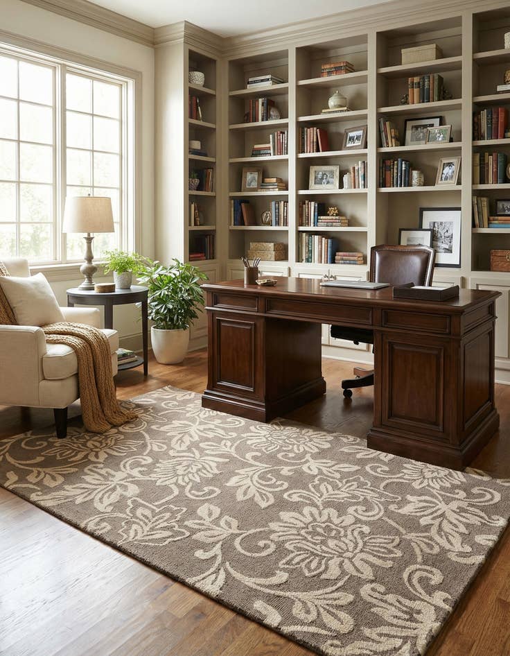 Detail image of 5' x 8' Agra Wool Rug