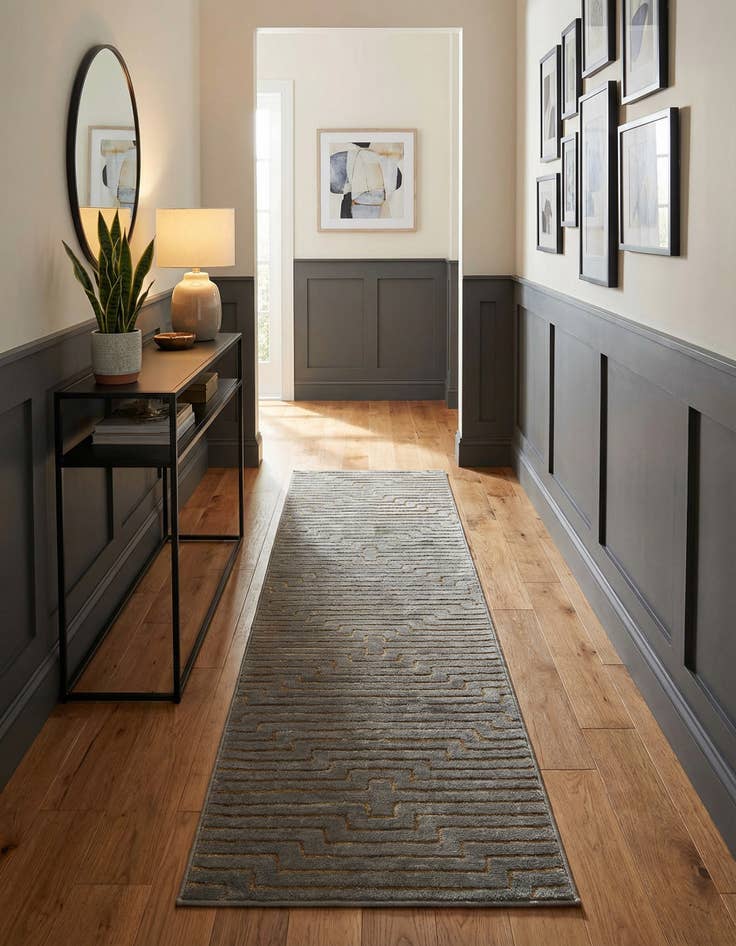 Detail image of  2' x 8' Vogue Geo Runner Rug