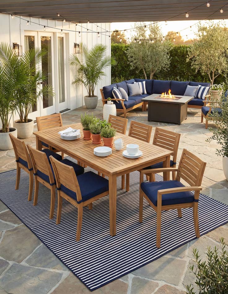 Detail image of 10' x 14' Easy-Clean Sabrina Soto Indoor / Outdoor Rug