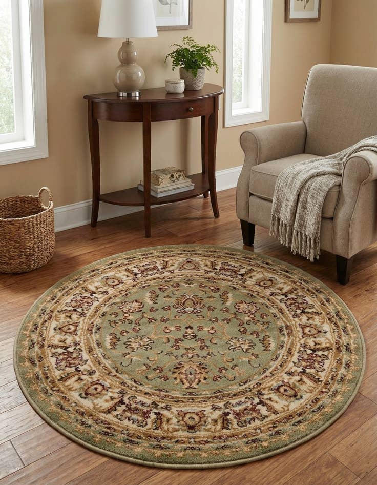 Detail image of 3' 3 x 3' 3 Classic Agra Round Rug