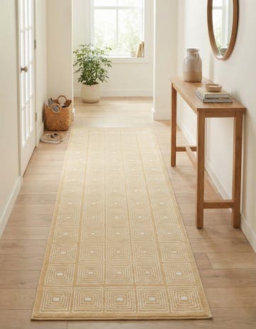 Yellow Aakaar Runner Rug