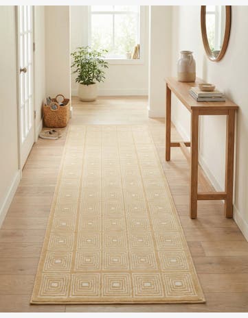 Yellow Aakaar Runner Rug