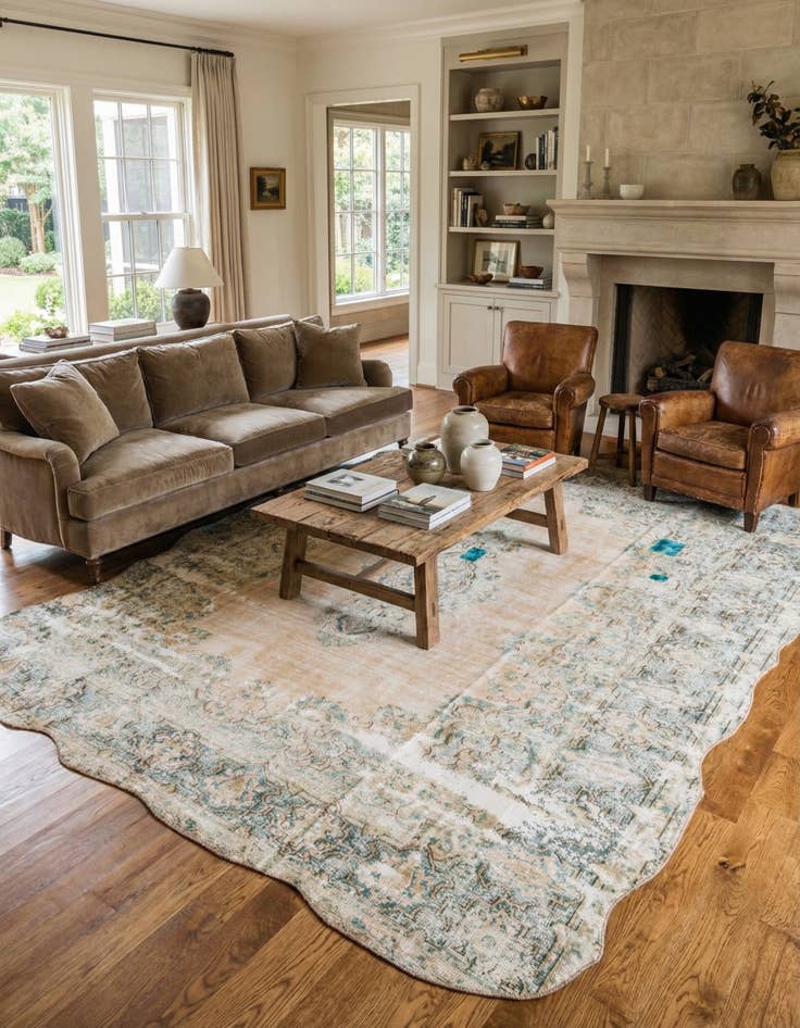 Detail image of  9' 3 x 11' 7  Hand Knotted Ultra Vintage Persian Wool Rug