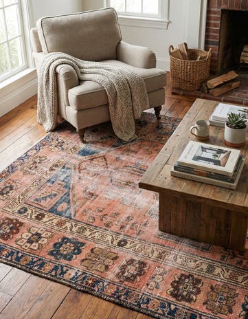 3' 10 x 6' 5 Hand Knotted Ultra Vintage Persian Wool Rug