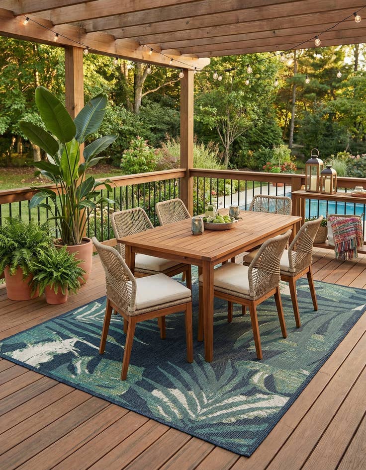 Detail image of  6' x 9'  Washable Baja Indoor / Outdoor Rug