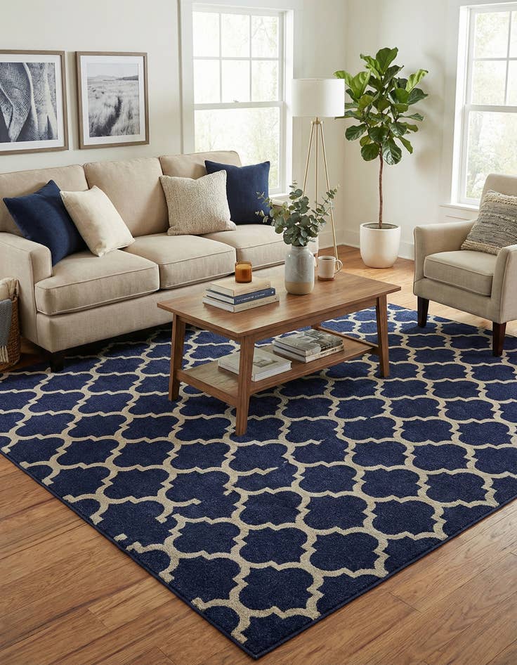 Detail image of  10' x 10' Lattice Square Rug