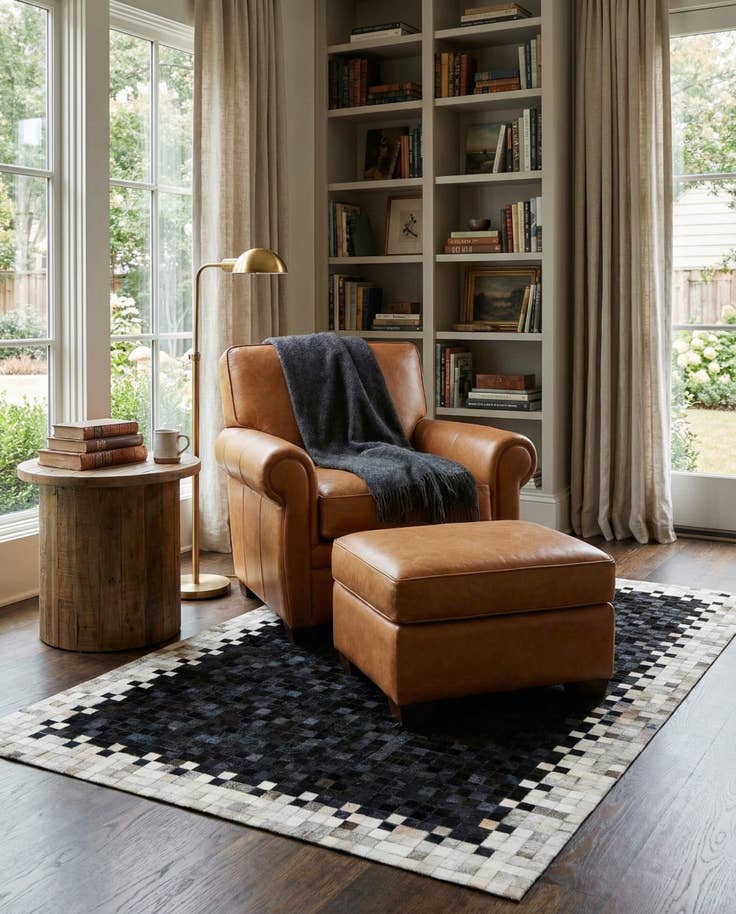 Detail image of 5' 2 x 7' 11 Cowhide - Patchwork Rug
