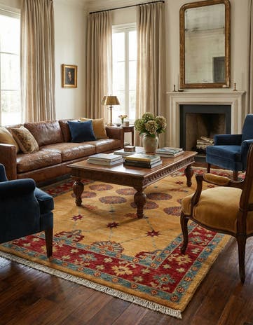 5' 9 x 7' 10 Hand Knotted Ziegler Wool Rug