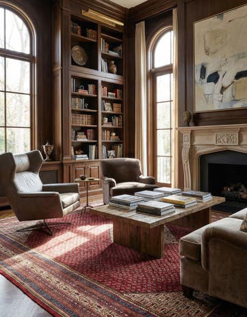 9' 8 x 13' Hand Knotted Sarough Persian Wool Rug