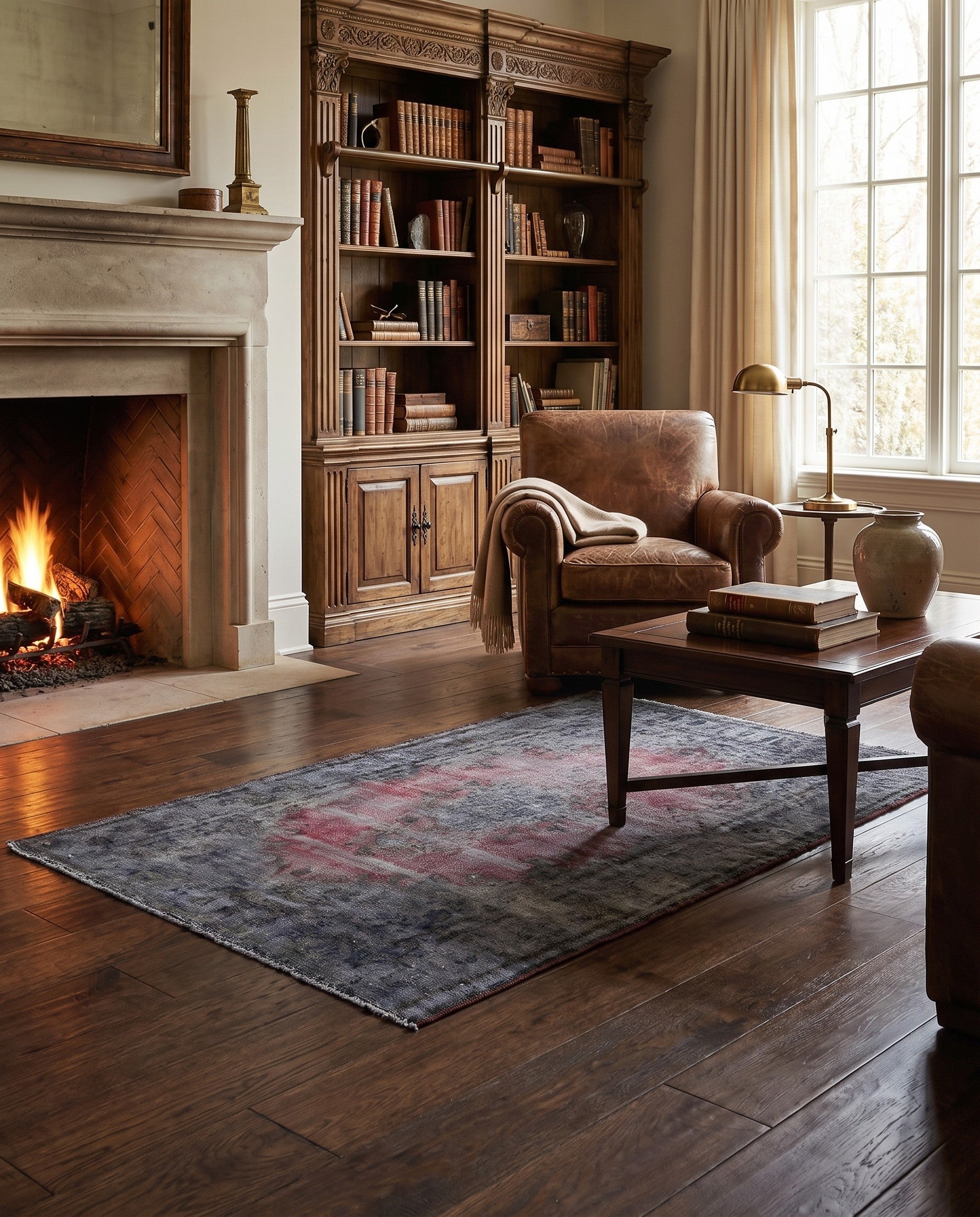 3' 11 x 6' 7 Vintage Royal Wool Rug