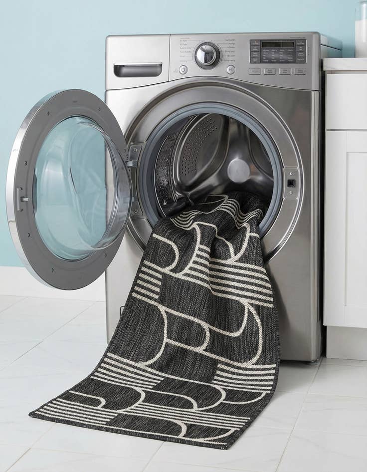 Detail image of 2' x 5' 3  Washable Modern Indoor / Outdoor Runner Rug