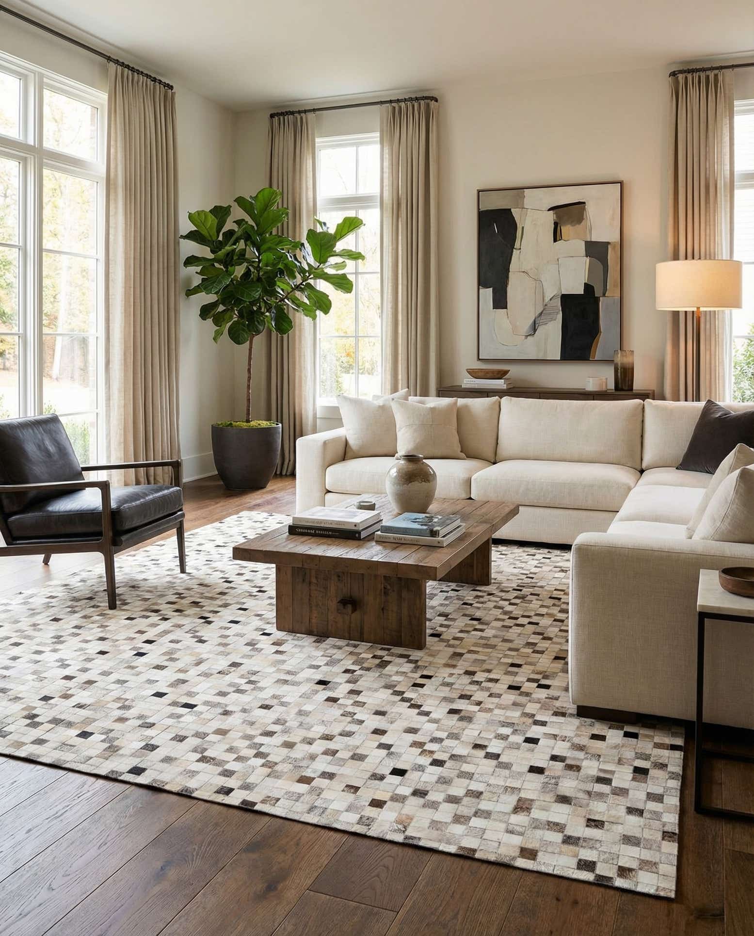 8' x 10' Cowhide Stocks Rug
