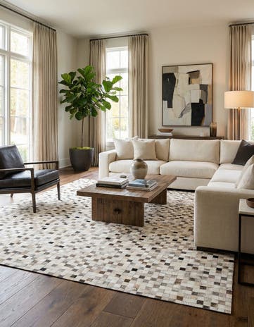 8' x 10' Cowhide Stocks Rug