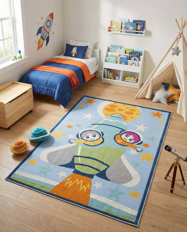 Detail image of 5' 3 x 7' 7 Easy-Clean Indoor / Outdoor Rug