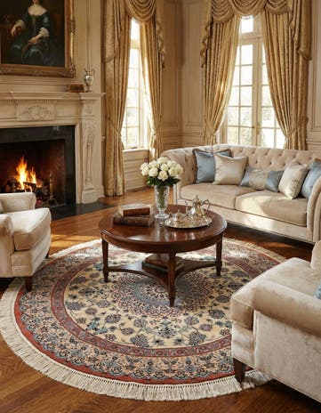5' 3 x 5' 3 Nain Round Rug