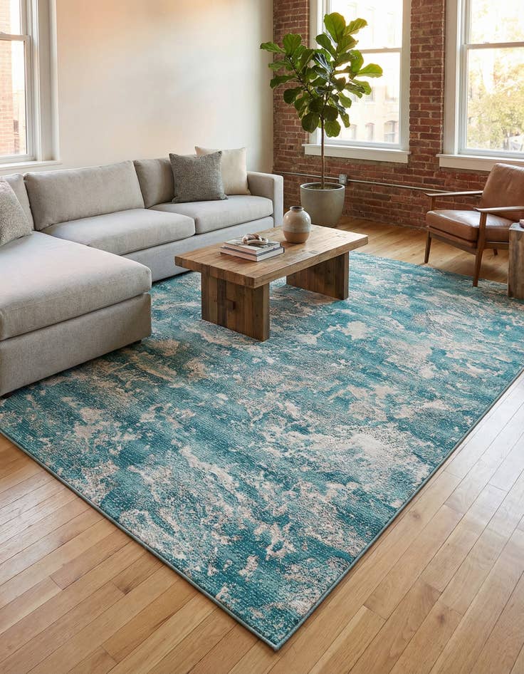 Detail image of  9' x 12'  Washable Modern Indoor / Outdoor Rug
