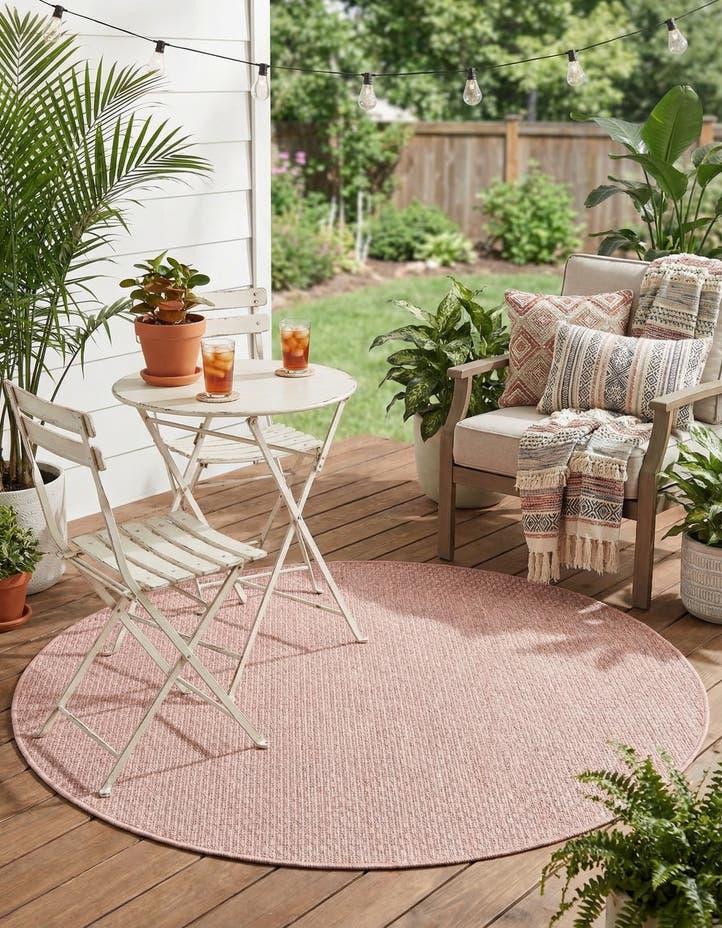 4' x 4' Easy-Clean Solid Indoor / Outdoor ...