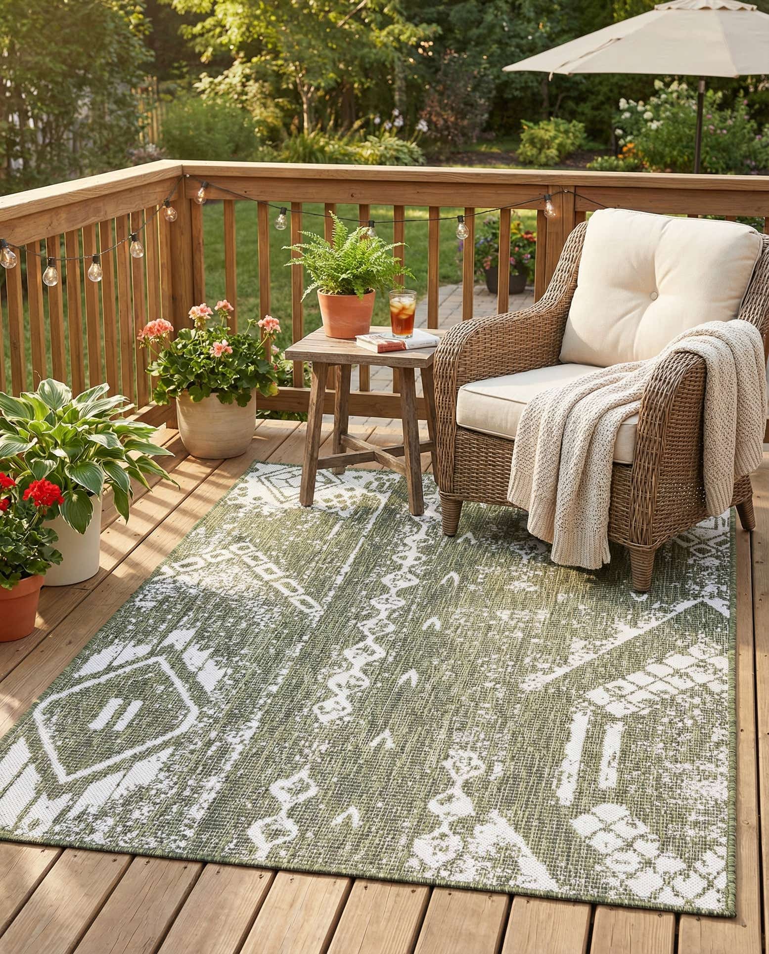 4' x 6' Easy-Clean Bohemian Indoor / Outdoor Rug