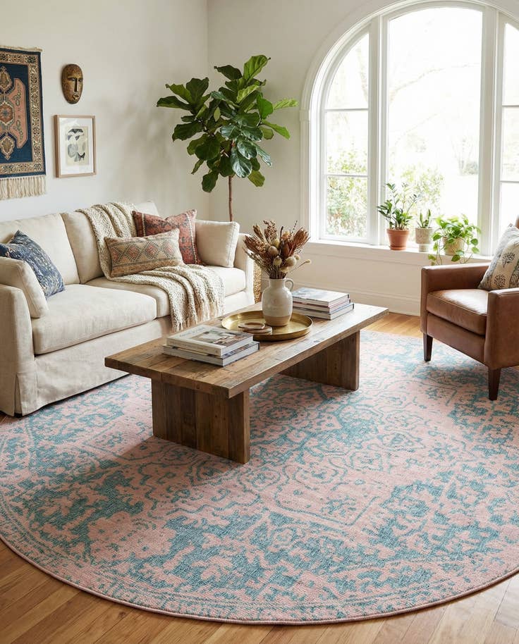 Detail image of 10' 8 x 10' 8 Easy-Clean Jill Zarin Dubai Indoor / Outdoor Round Rug