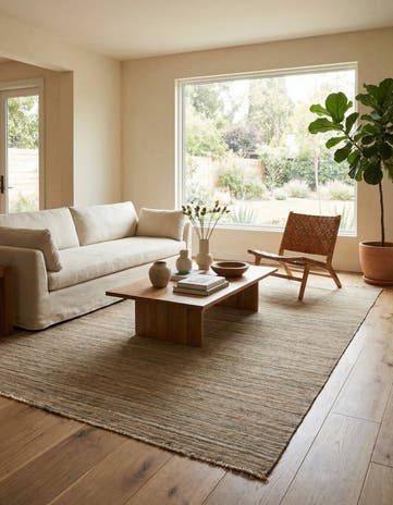 5' 7 x 7' 11 Hand Woven Kilim Modern Wool Rug