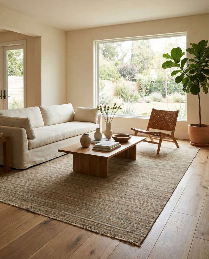 5' 7 x 7' 11 Hand Woven Kilim Modern Wool Rug