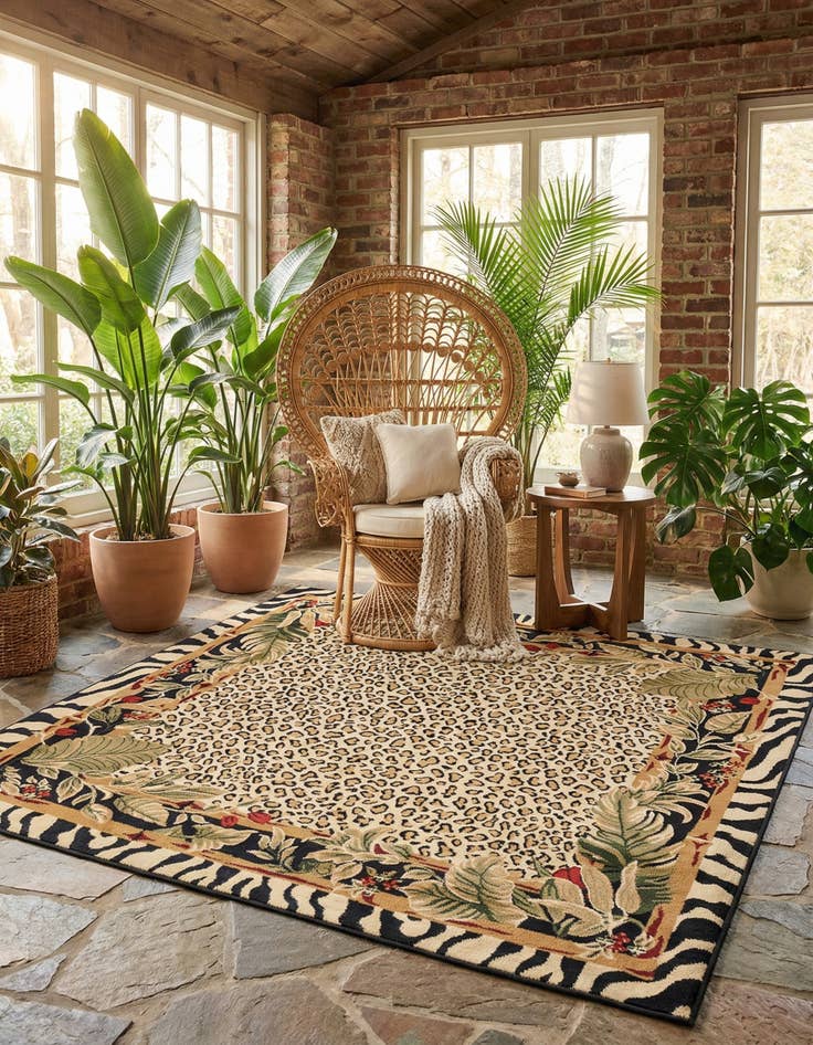 Detail image of 7' x 7' Safari Square Rug
