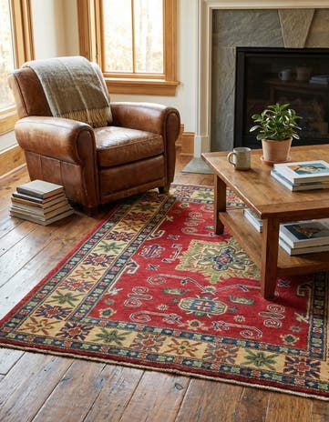 3' 4 x 5' Hand Knotted Kazak Rug