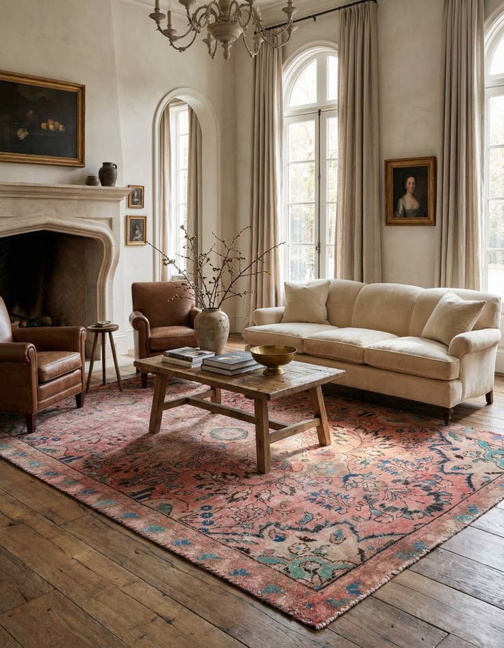 Detail image of  4' x 6' 3  Hand Knotted Ultra Vintage Persian Wool Rug