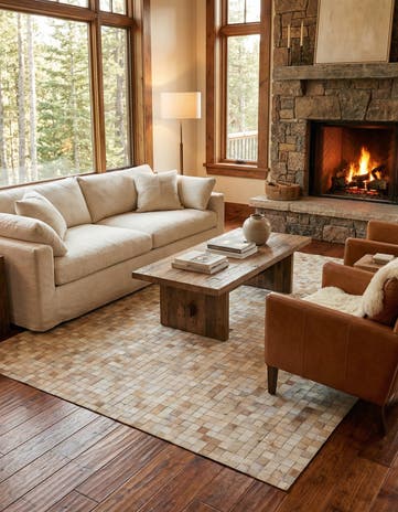 5' 1 x 8' 1 Cowhide - Patchwork Rug