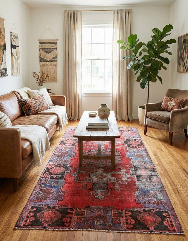 Detail image of 4' x 7' 6  Hand Knotted Ultra Vintage Persian Wool Rug